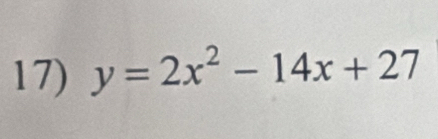 y=2x^2-14x+27