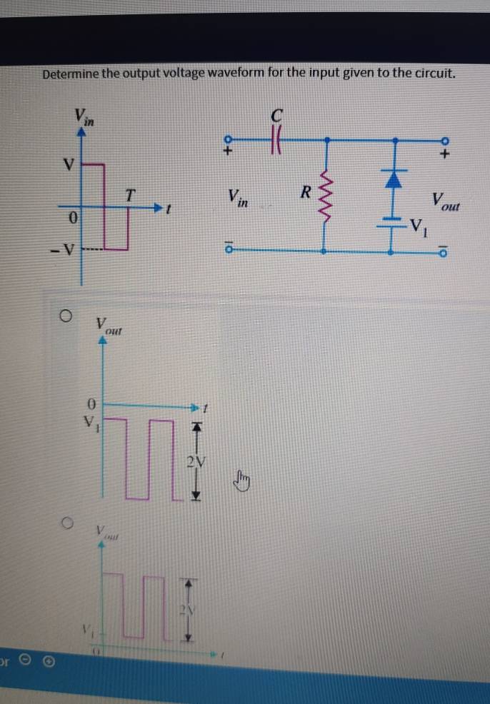 Solved: Determine the output voltage waveform for the input given to ...
