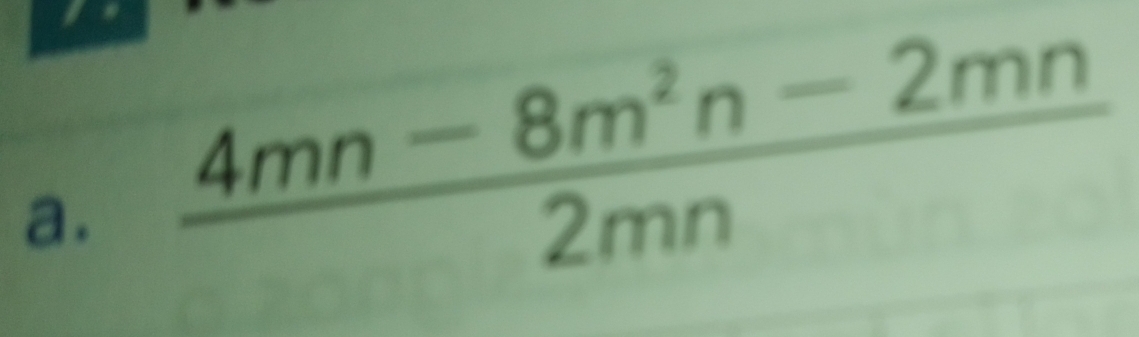  (4mn-8m^2n-2mn)/2mn 