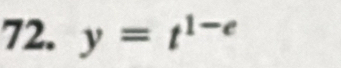 y=t^(1-e)