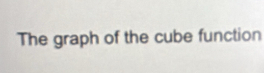 The graph of the cube function