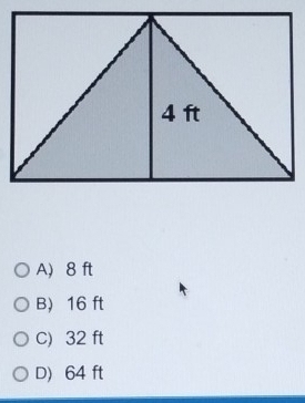 A) 8 ft
B) 16 ft
C) 32 ft
D) 64 ft