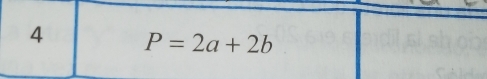 4 P=2a+2b