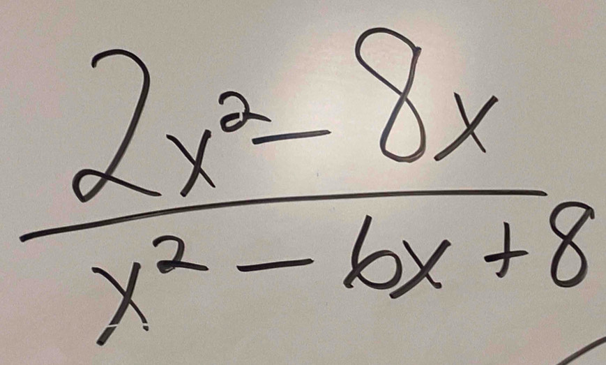  (2x^2-8x)/x^2-6x+8 