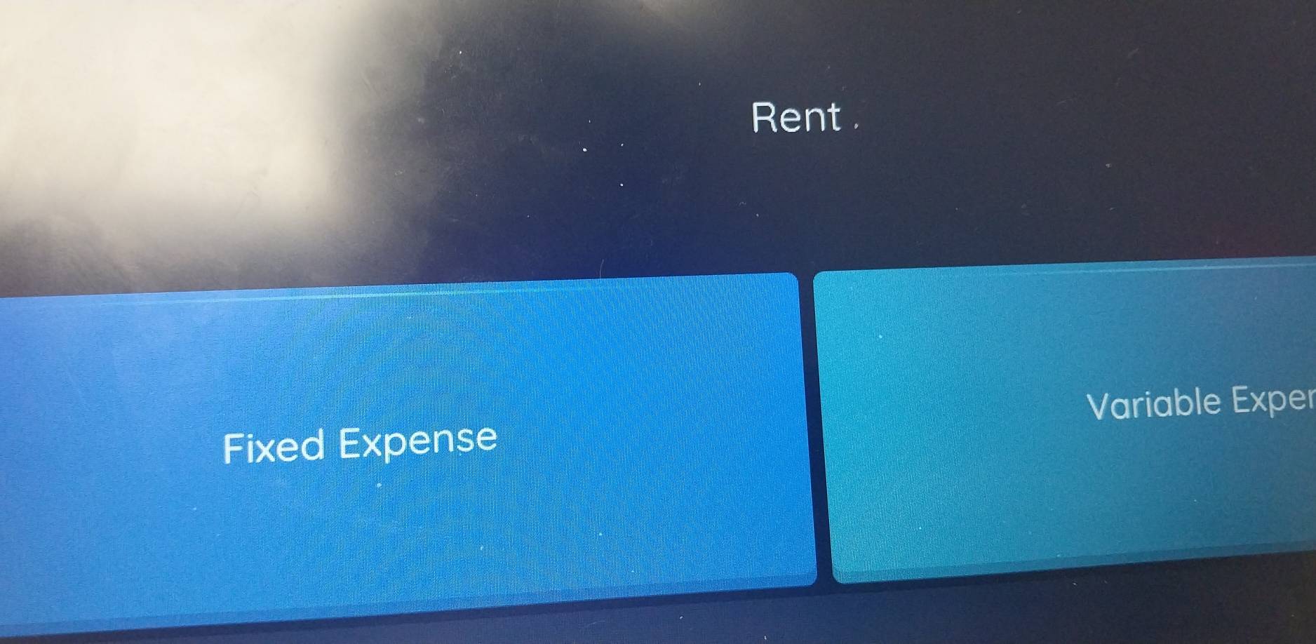 Rent . 
Variable Exper 
Fixed Expense