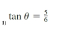 tan θ = 5/6 