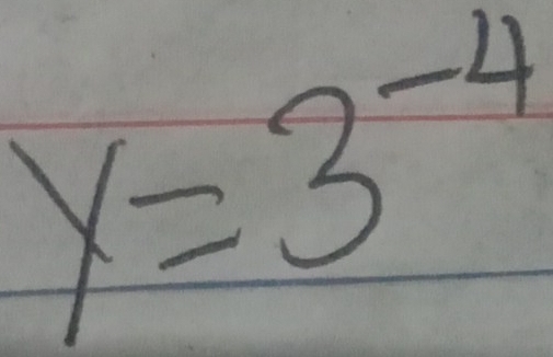 y=3^(-4)