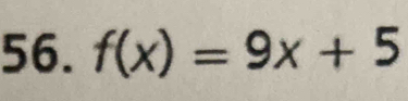 f(x)=9x+5