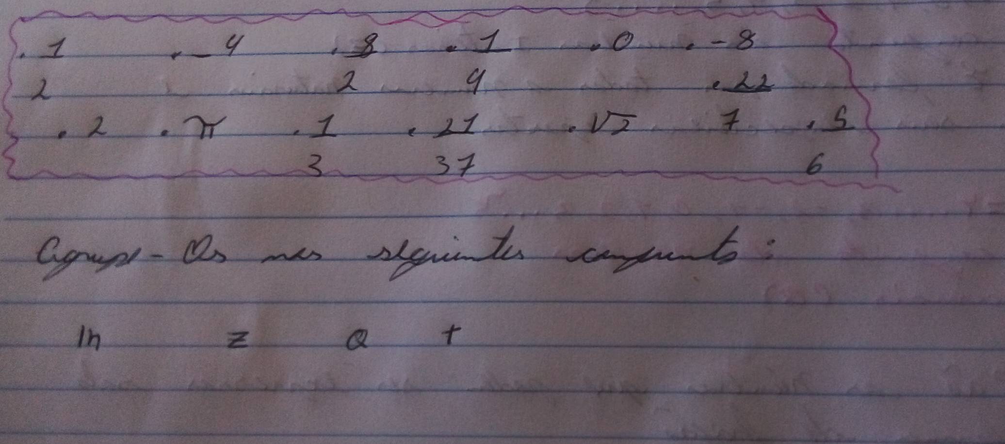 1 
_ 4 
2
sqrt() 5+5=5=2
·  8/2 ·  1/4  .0,-8
· 2· π ·  1/3 ·  21/37  · sqrt(2)
x=frac y/4sqrt(2) ·  22/7 · 5
6 
Goups. Os ms saiit cut : 
InzQt