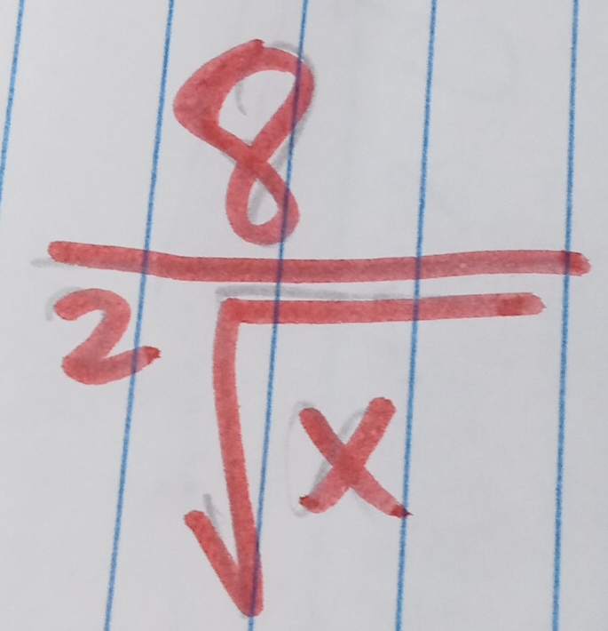  8/sqrt[2](x) 