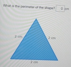 What is the perimeter of the shape? C cm