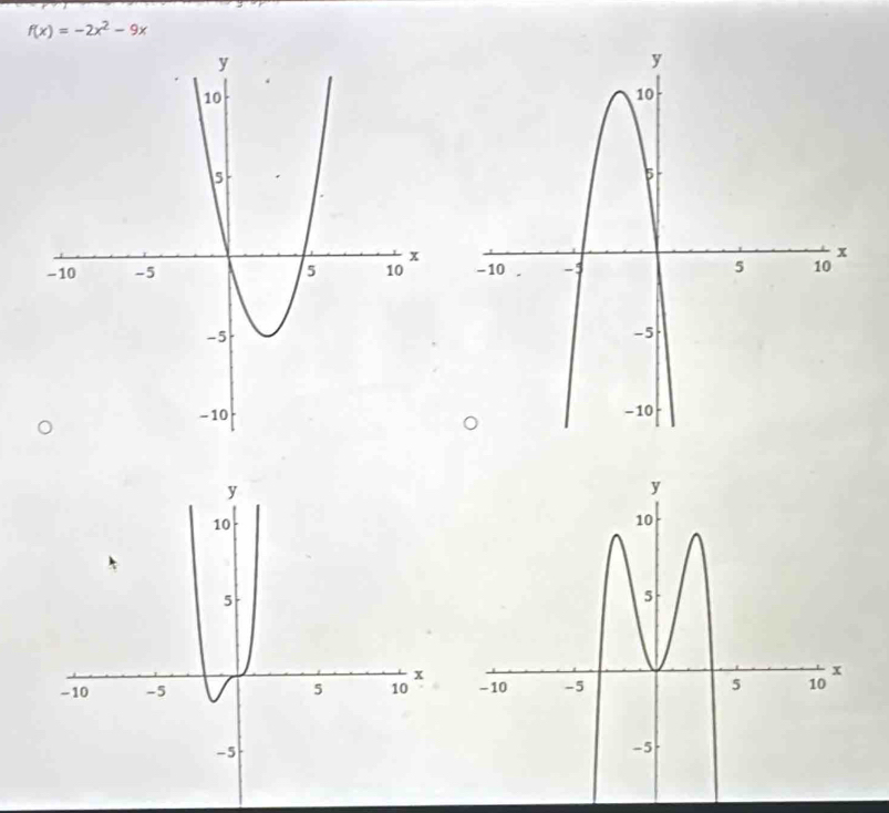 f(x)=-2x^2-9x