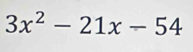 3x^2-21x-54