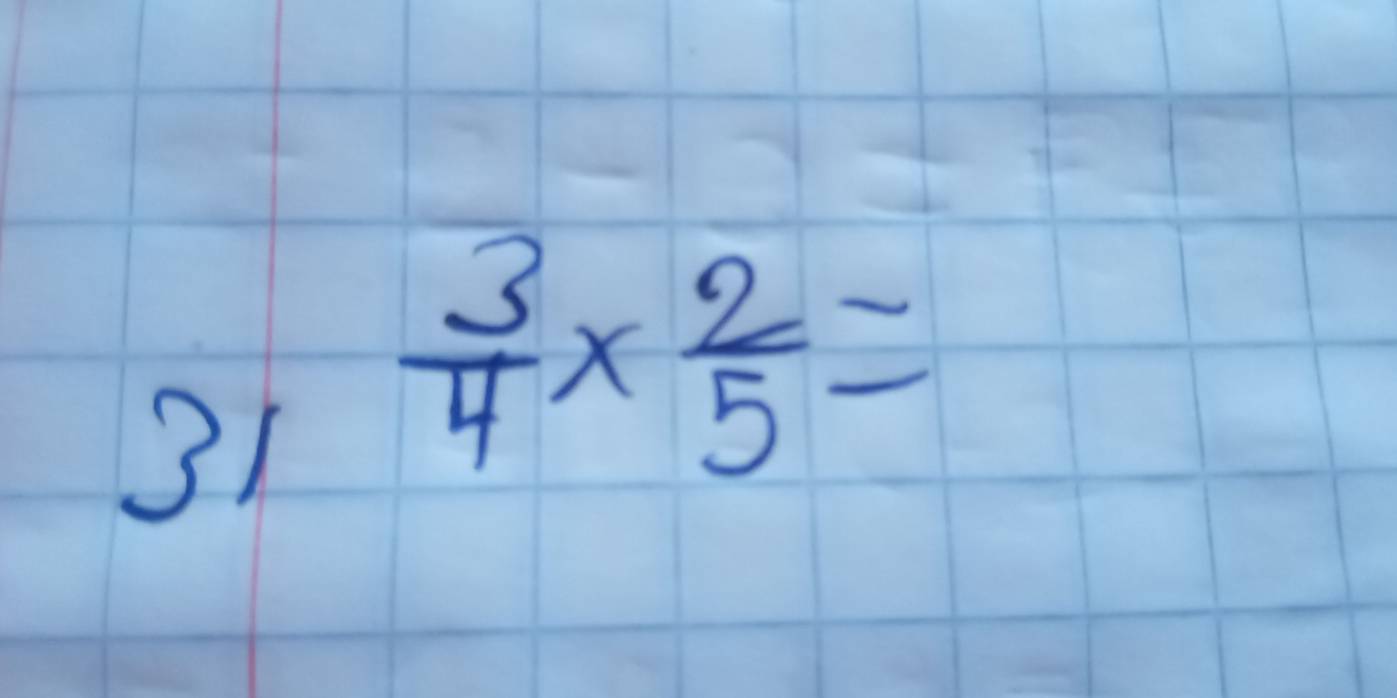 31  3/4 *  2/5 =