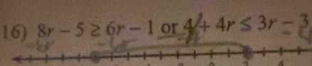 8r-5≥ 6r-1 or 4+4r≤ 3r - 3
A