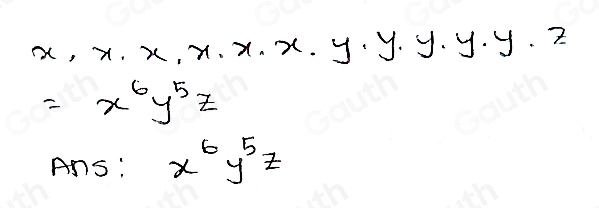 Solved: Use exponents to condense the expression below. x· x· x· x· x ...