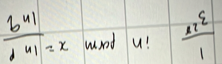  b^(u1)/d^(u1) =x