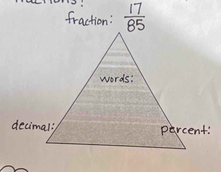 fraction:  17/85 