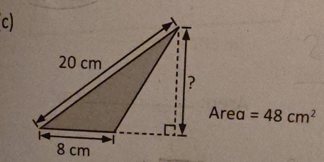 Area =48cm^2