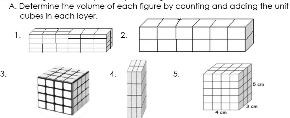 Solved: Determine the volume of each figure by counting and adding the ...