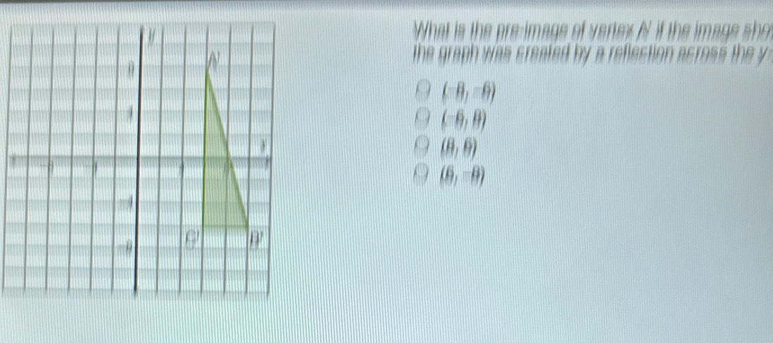 Solved: What is the re image of vertex A if the i a e the graph was ...
