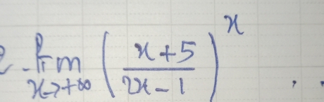 limlimits _xto +∈fty ( (x+5)/2x-1 )^x