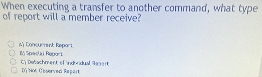 Solved: When executing a transfer to another command, what type of ...