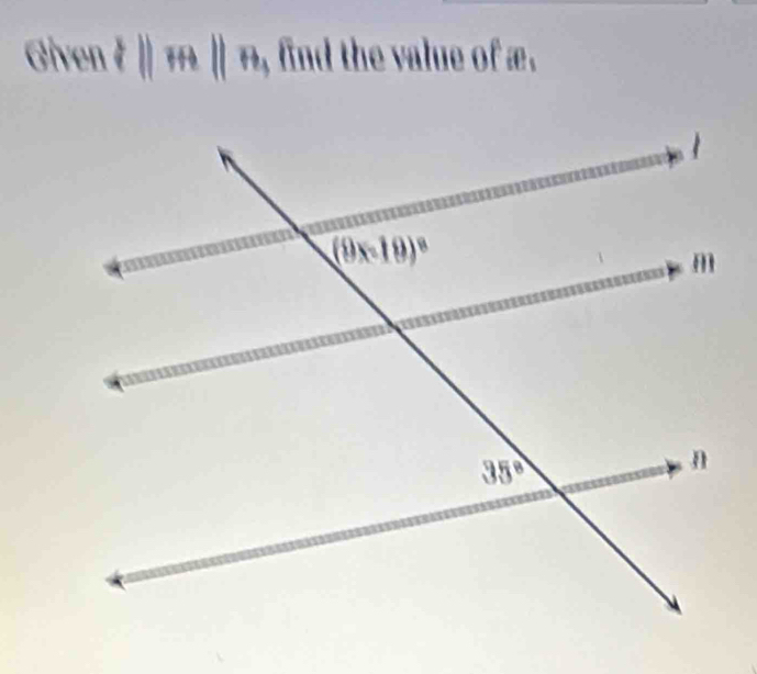 Given 11 m||n_1 find the value of æ.