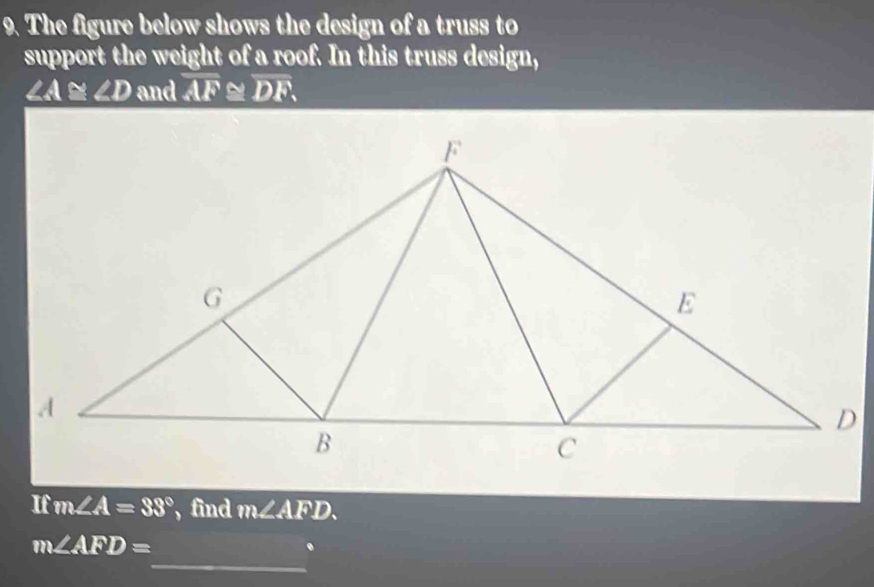 Solved: The figure below shows the design of a truss to support the ...