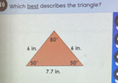 Which best describes the triangle?