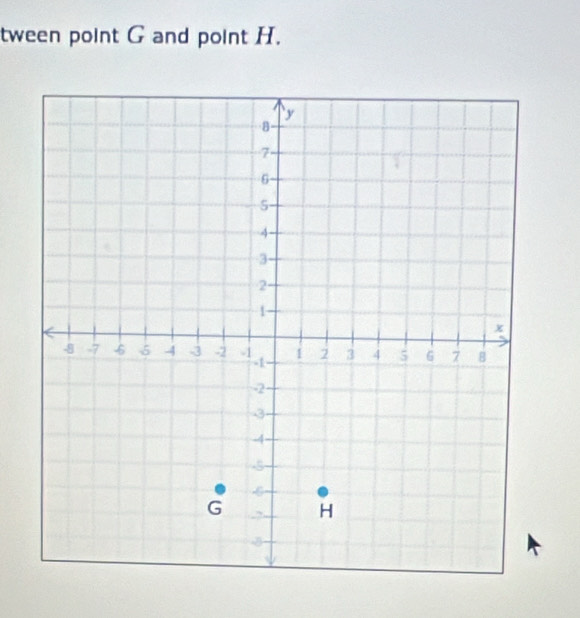 tween point G and point H.