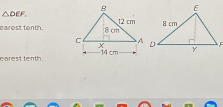 △ DEF. 
earest tenth. 
earest tenth.