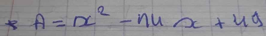 A=x^2-nux+ug