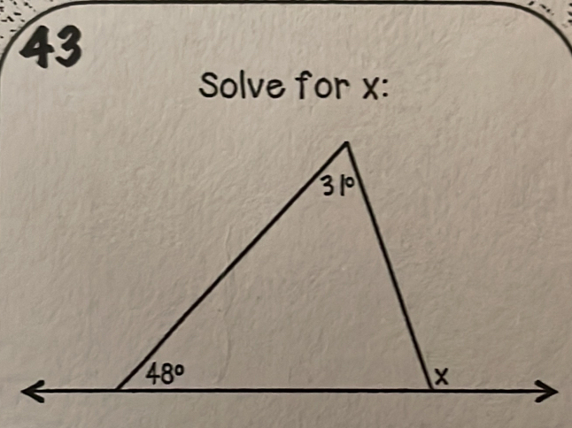 Solve for x: