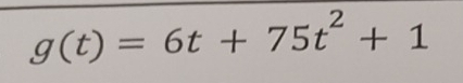 g(t)=6t+75t^2+1