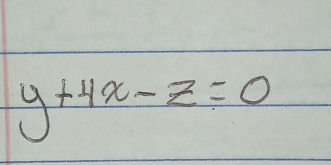 y+4x-z=0