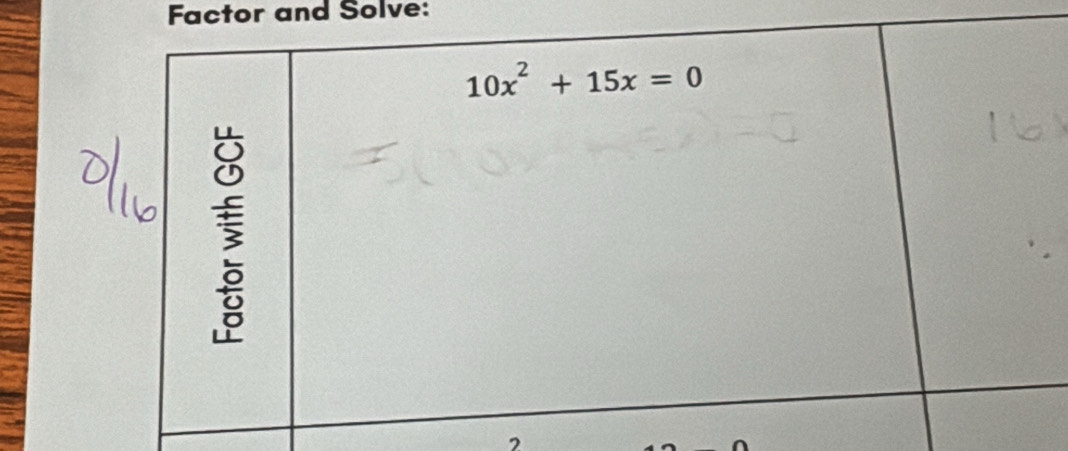 Factor and Solve: