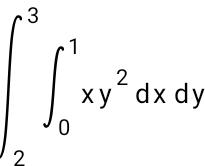 ∈t _2^(3∈t _0^1xy^2)dxdy