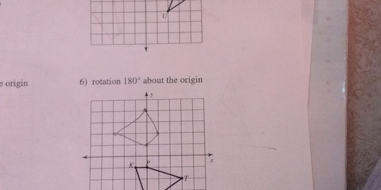 origin 6) rotation 180° about the origin