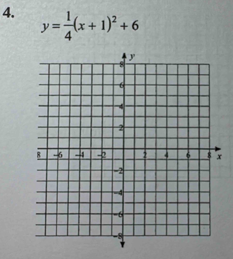 y= 1/4 (x+1)^2+6