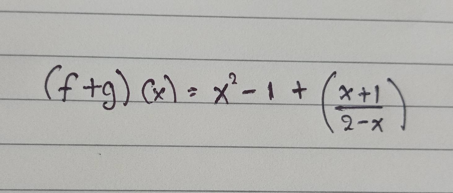 (f+g)(x)=x^2-1+( (x+1)/2-x )