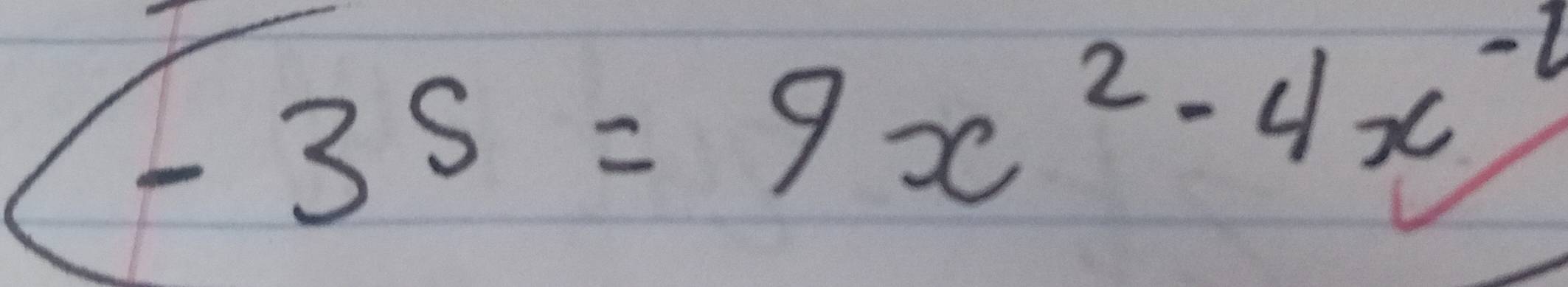 -35=9x^2-4x^(-2)