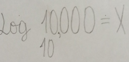 log _1010,000=x