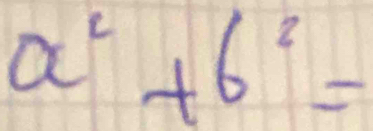 a^2+6^2=