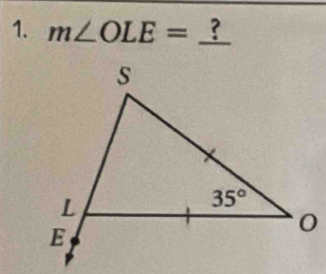 m∠ OLE= _° ?