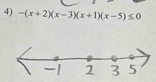 -(x+2)(x-3)(x+1)(x-5)≤ 0