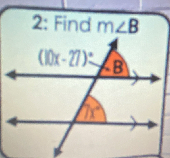 2: Find m∠ B