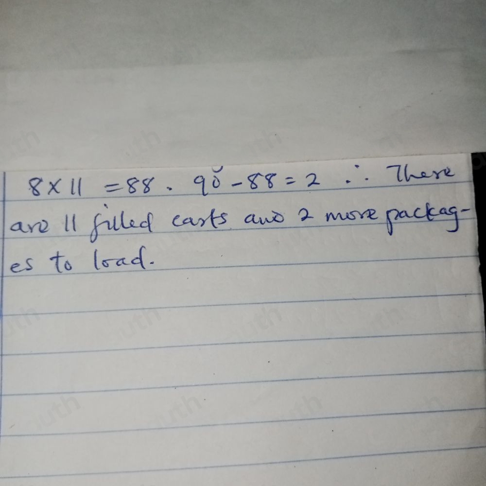 Solved: Enter the number of filled carts and additional packages needed ...