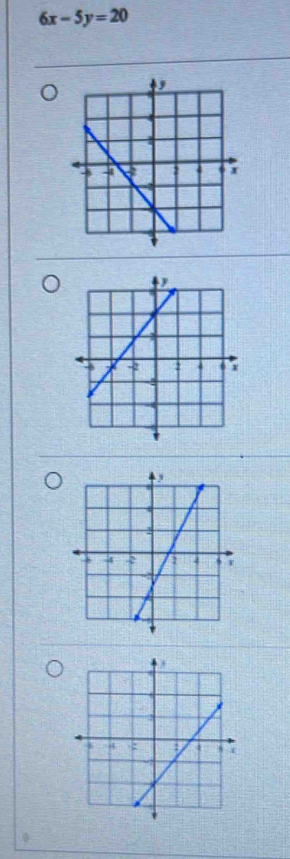 6x-5y=20
U