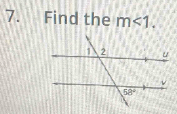 Find the m<1.